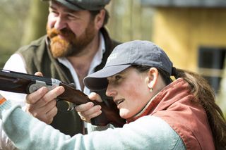 Octavia at Cowdray shooting lesson