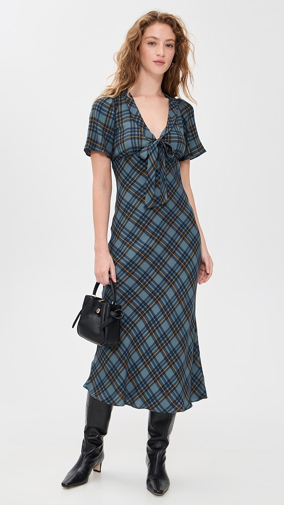 Tyra Dress - Slate Plaid