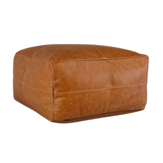 A leather footstool 