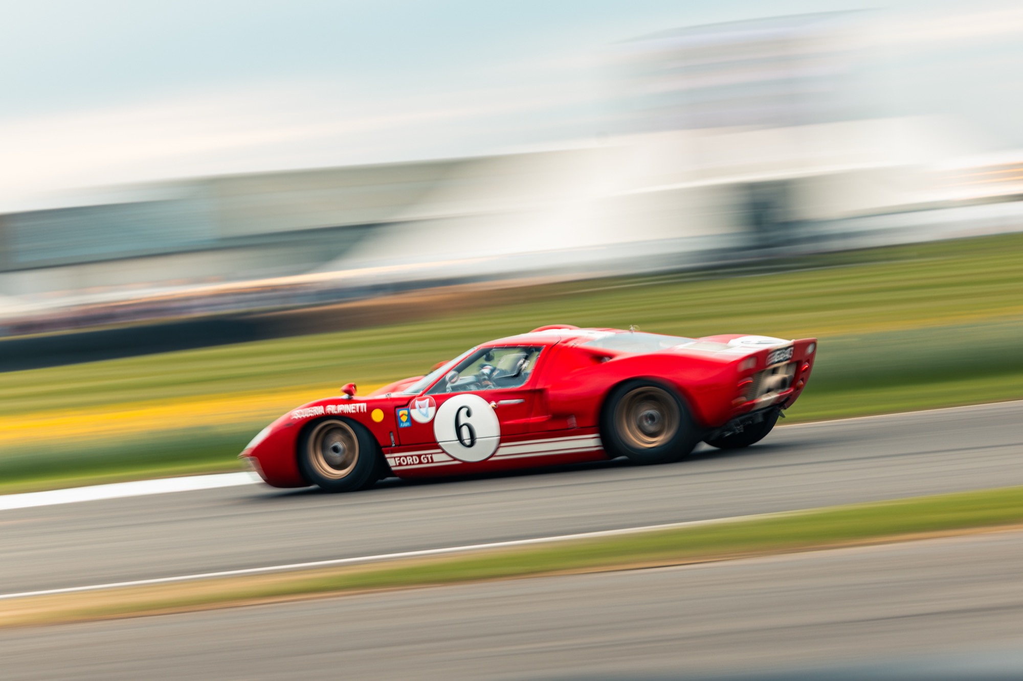 A Ford GT40 racing