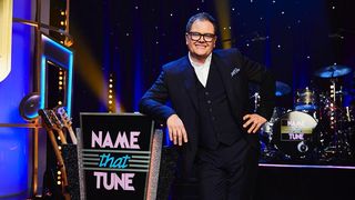 Alan Carr on the Epic Gameshow stage
