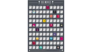 Gift Republic 100 Movies Bucket List Scratch Poster