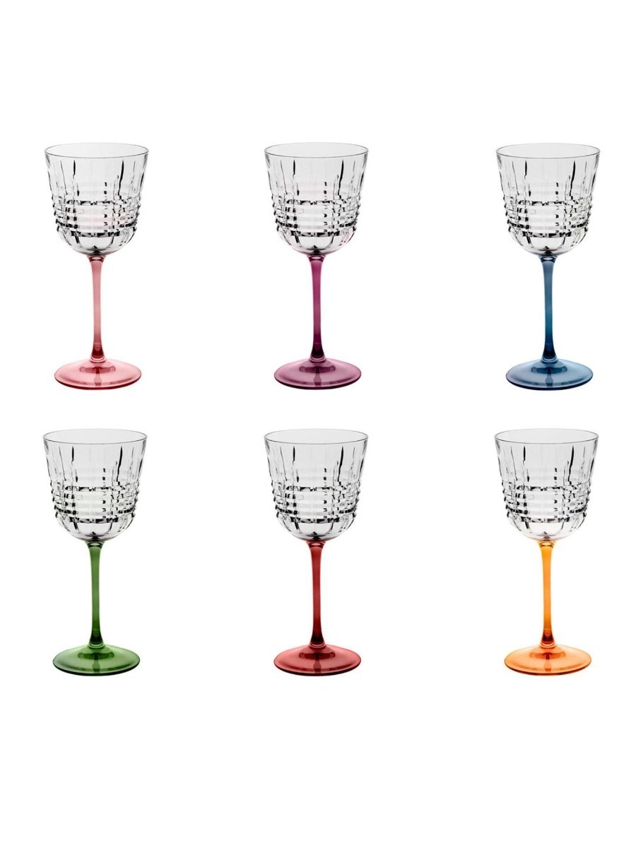 CREART Incontro Set of 6 Water Stem Glasses