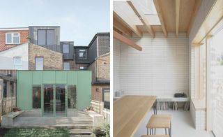East London architects Dedraft vocado green extension in a Walthamstow home