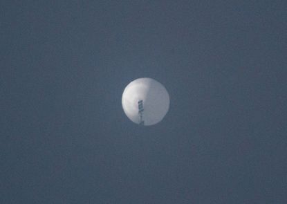 A suspected Chinese spy balloon over Montana. 