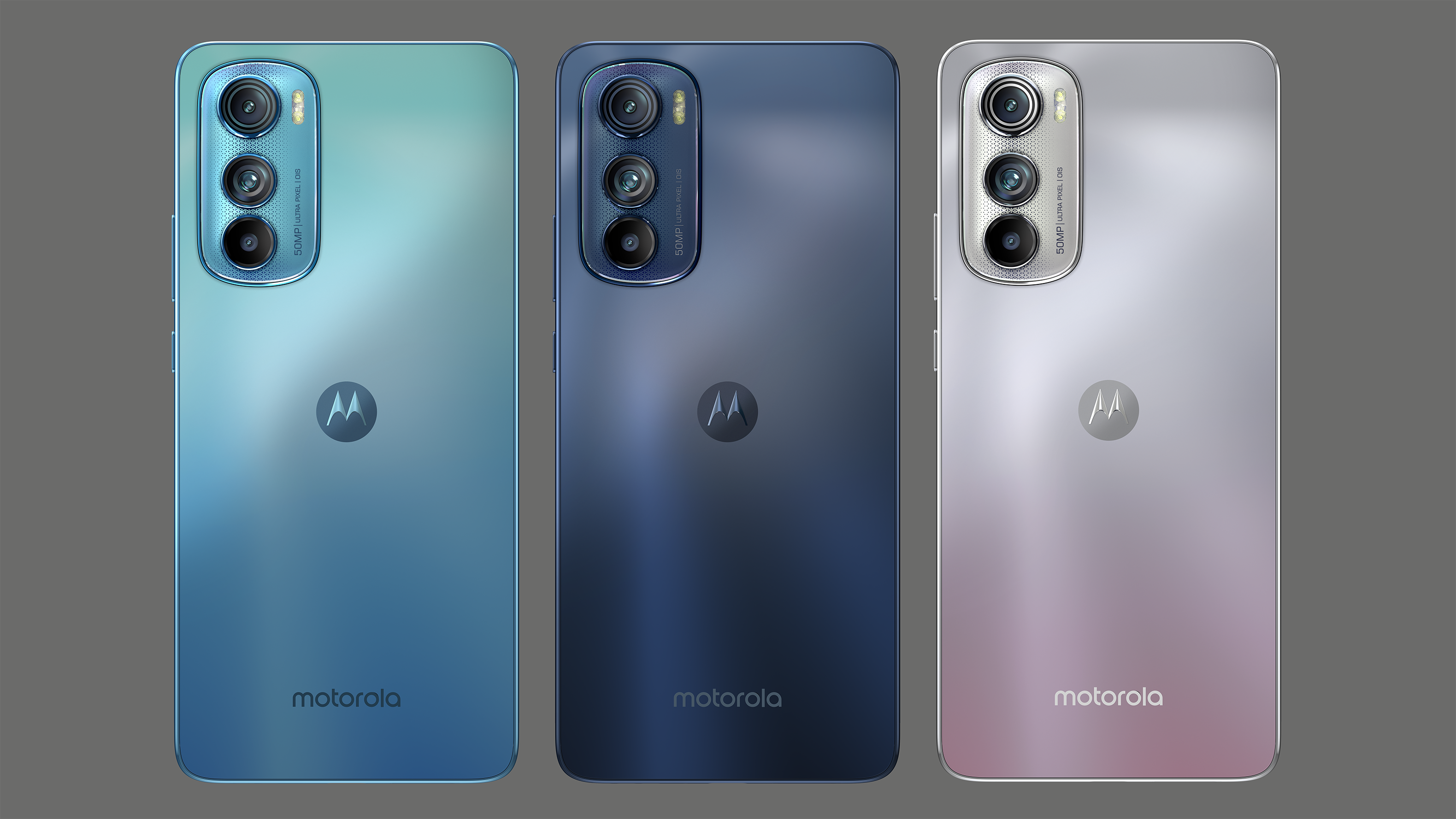 The Motorola Edge 30 in the three possible shades