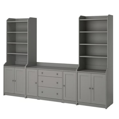 grey media storage unit from IKEA