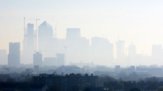 What is the Air Quality Index? Image shows city smog