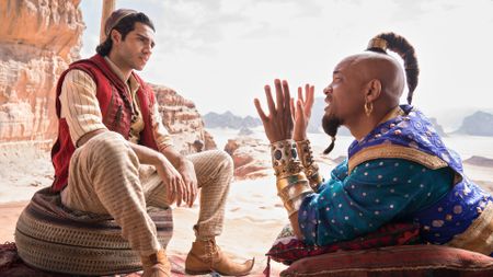 Mena Massoud and Will Smith in Aladdin