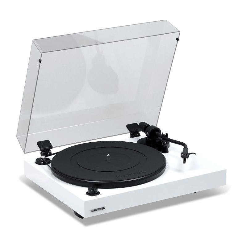 A white vinyl turntable is one of the best 40th birthday gifts for the giftee who loves music.