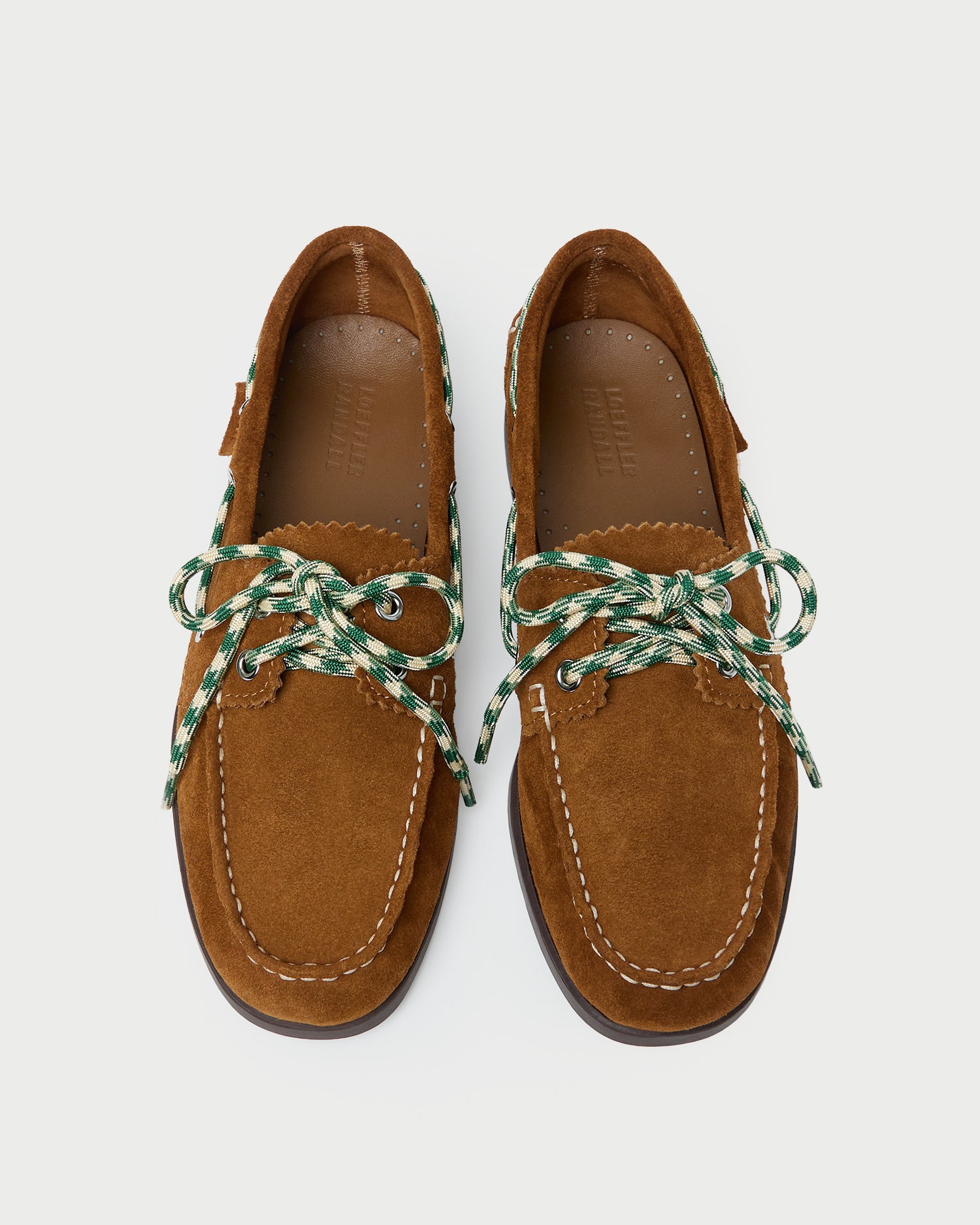 Franco Cacao Suede Boat Shoe - Cacao/green/cream / 5