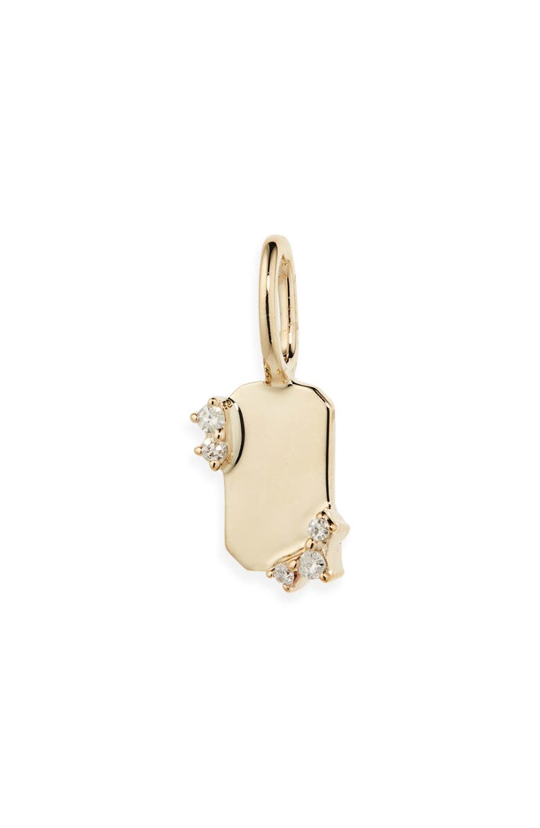 Diamond Dog Tag Mini Charm