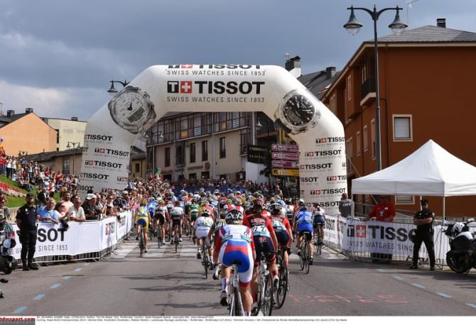 The finish/start line in Ponferrada