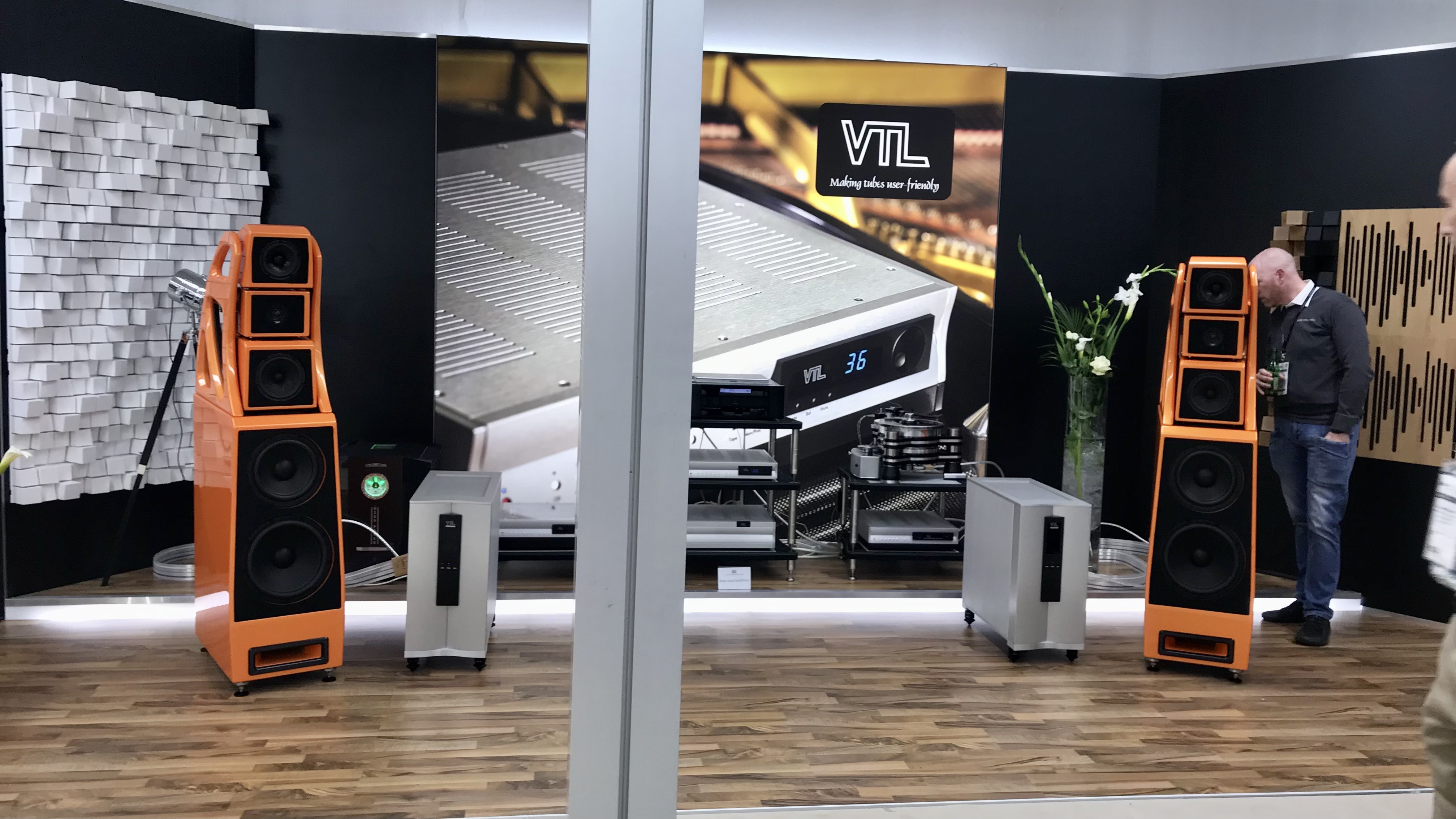 Wilson Audio Alexx V orange speakers at High End Munich 2022