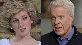 Princess Diana on ITN in 1985 and Charles Spencer in 2026 on ABC 