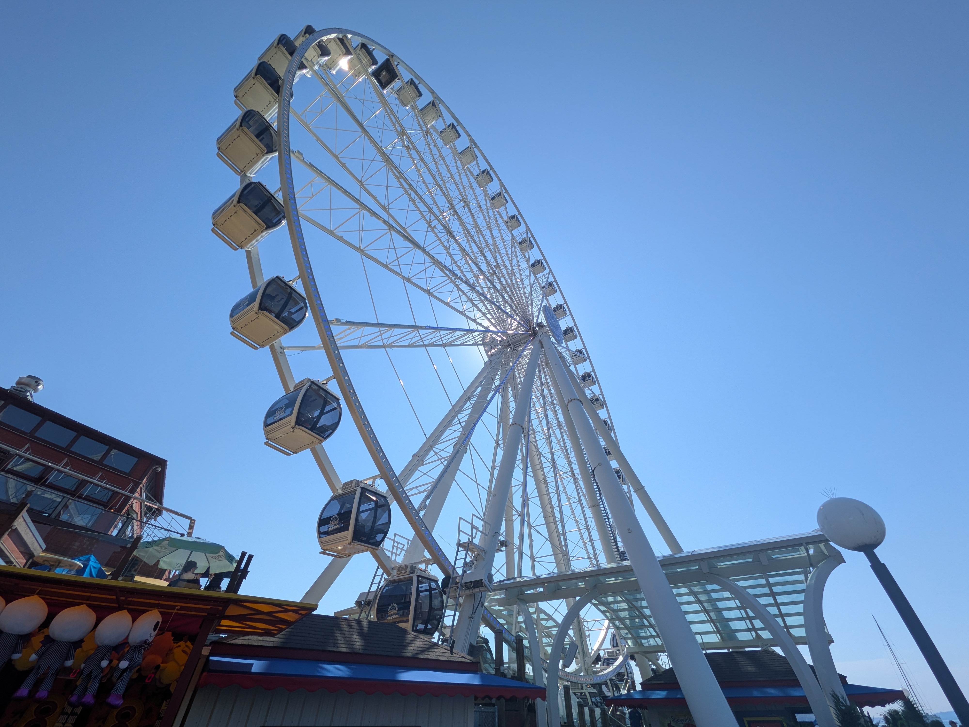 A Ferris wheel