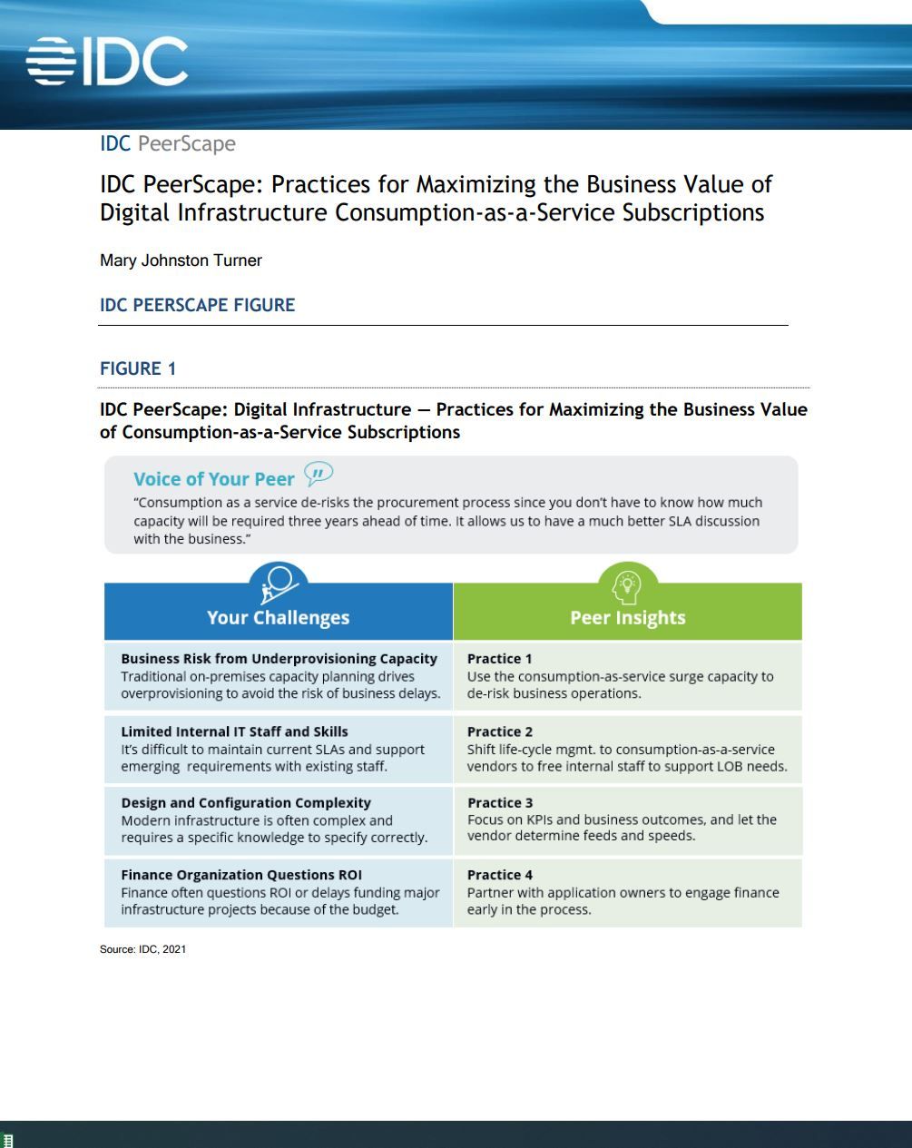 Whitepaper cover with titles and blue and green columns with information