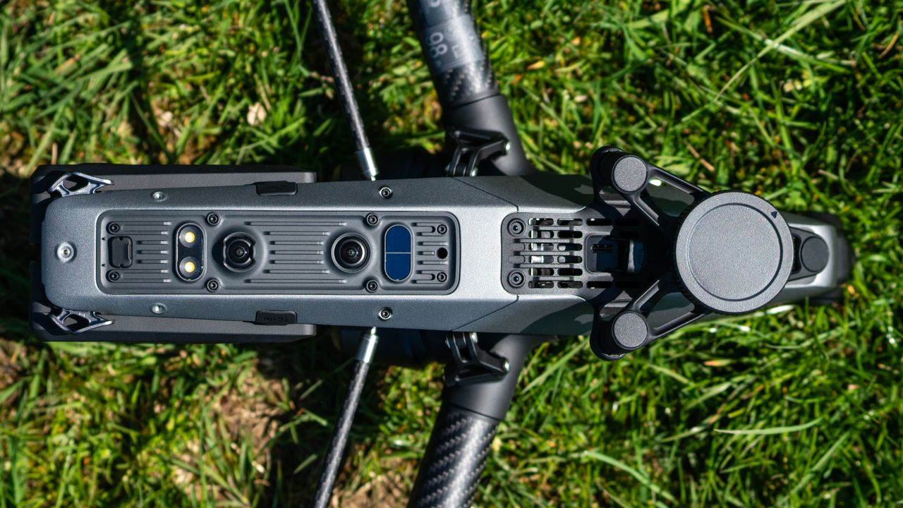 DJI Inspire 3 drone view of its underside