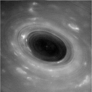 Giant Hurricane on Saturn