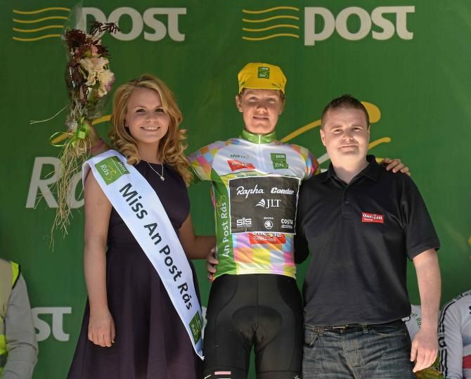 Michael Cuming (Rapha Condor) pulled on the KoM leader's jersey at the end of Stage 4