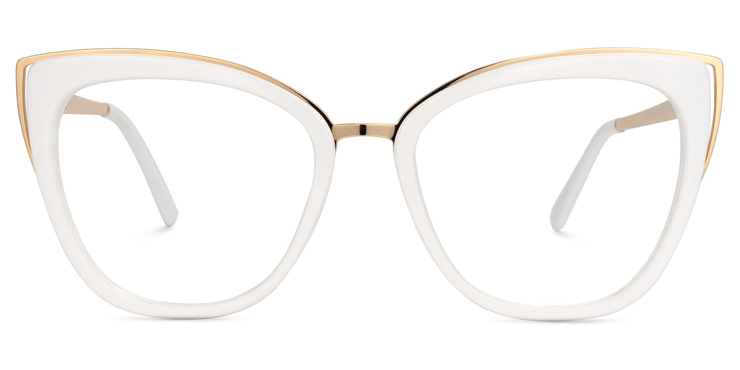 Ruiz Cateye White Glasses | Zeelool Glasses