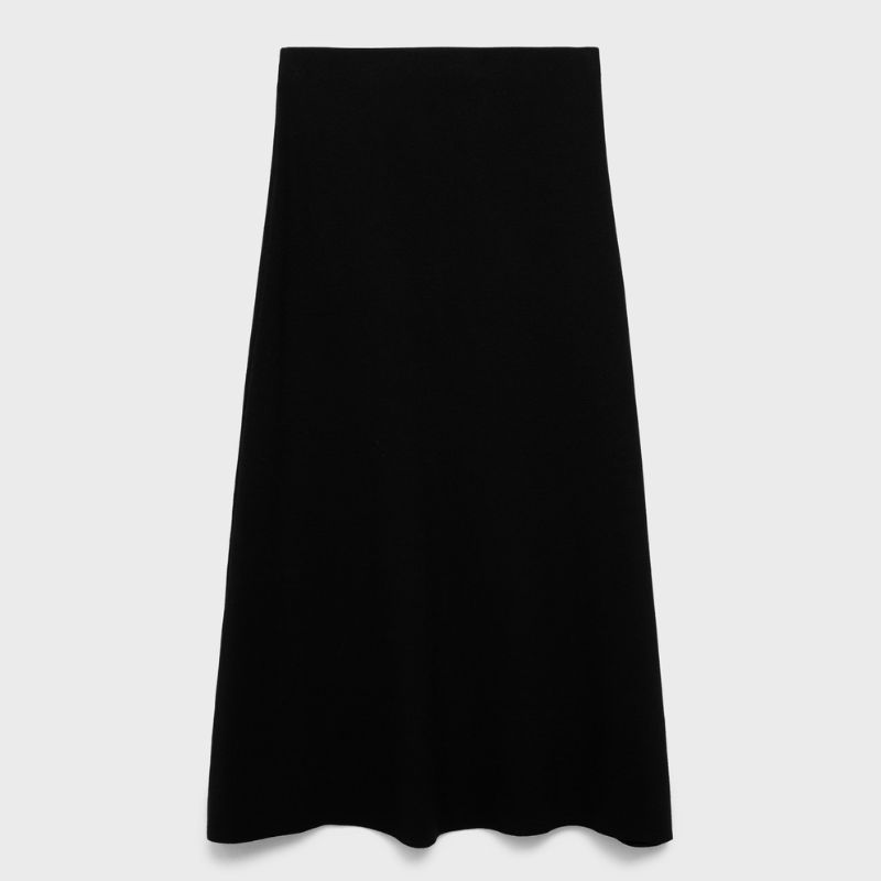 black midi skirt
