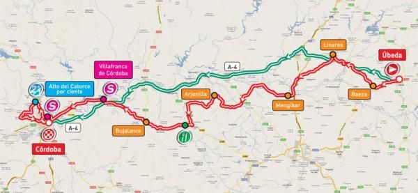 2011 Vuelta a Espana stage 6 map