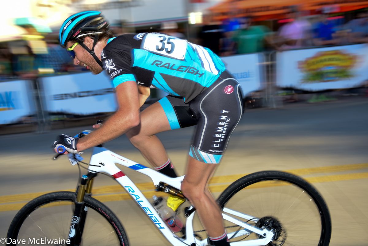 Jamey Driscoll (Raleigh Clement) riding to a top twenty finish