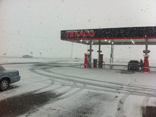 This was the weather on the way to the True Grit. Unfortunately it didn't improve much for the race...