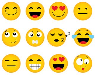A set of smiley face emojis.