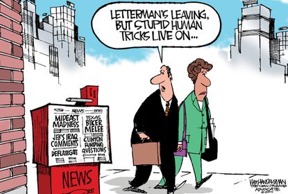 Editorial cartoon U.S. David Letterman