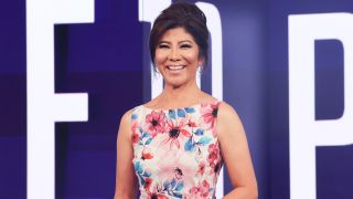 Julie Chen Moonves on the Big Brother stage. 