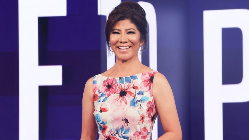 Julie Chen Moonves on the Big Brother stage. 