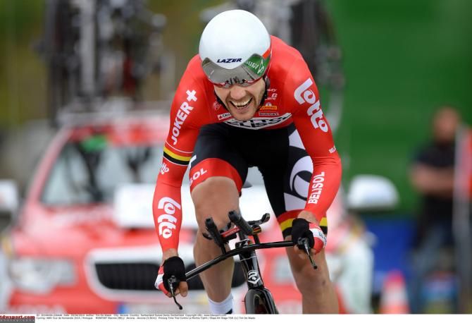 Maxime Monfort (Lotto Belisol) putting in an effort