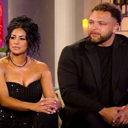 Brittany Wicker and Devonta Anderson in the 'Love Is Blind' season 10 reunion.