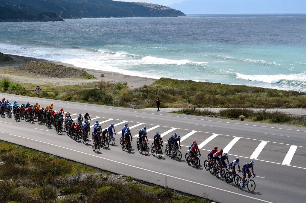 The Tour of Turkey peloton enjoys the views