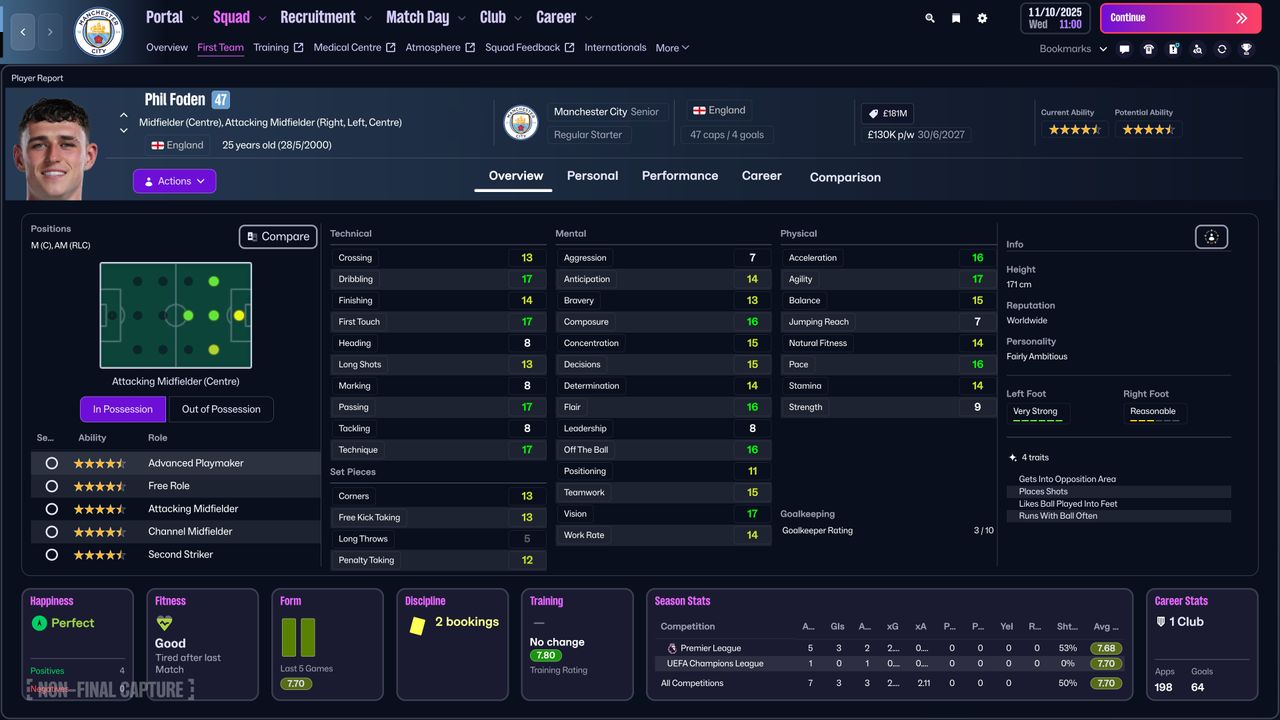 Screenshots from FM26
