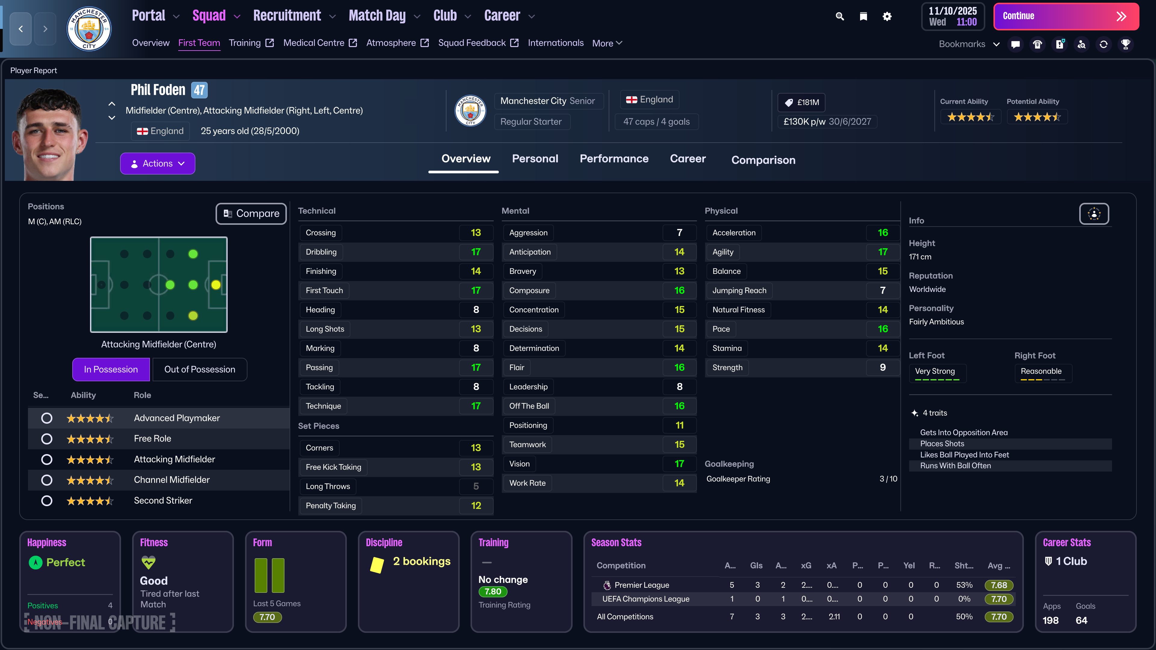 Screenshots from FM26