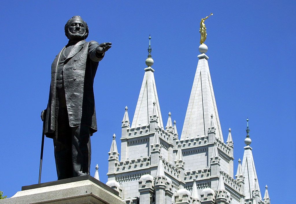 The Mormon temple in Salt Lake City.