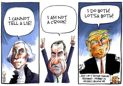 Political Cartoon U.S. Trump Nixon Washington