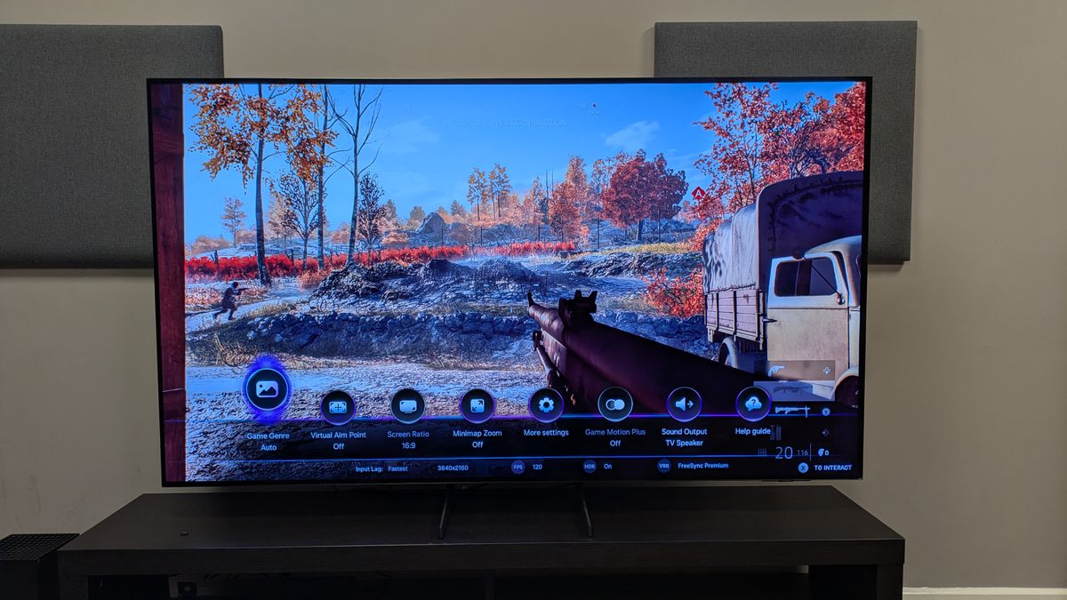 Samsung S85F with Battlefield V on screen