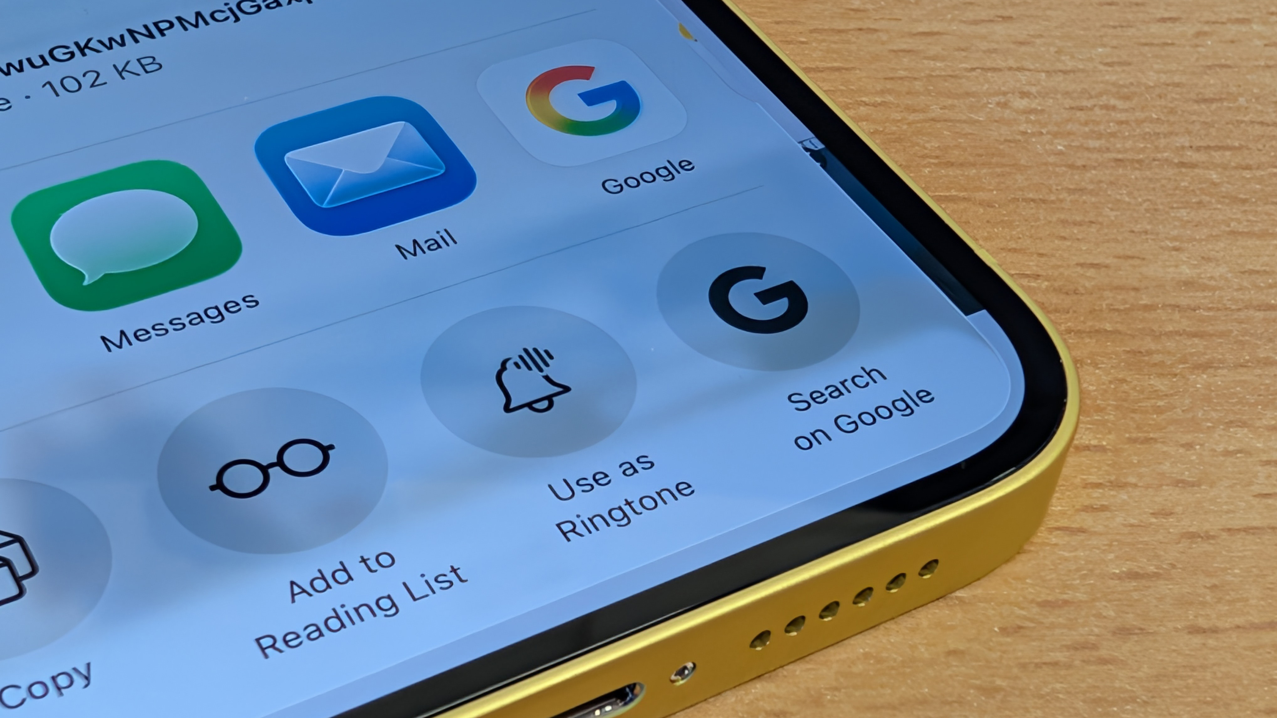 Google search on iPhone