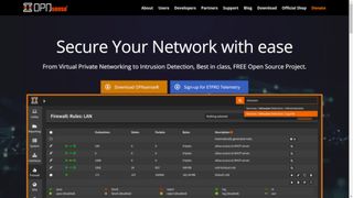 screenshot van OPNsense website