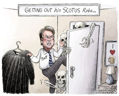 Political Cartoon U.S. Kavanaugh Skeletons In Closet