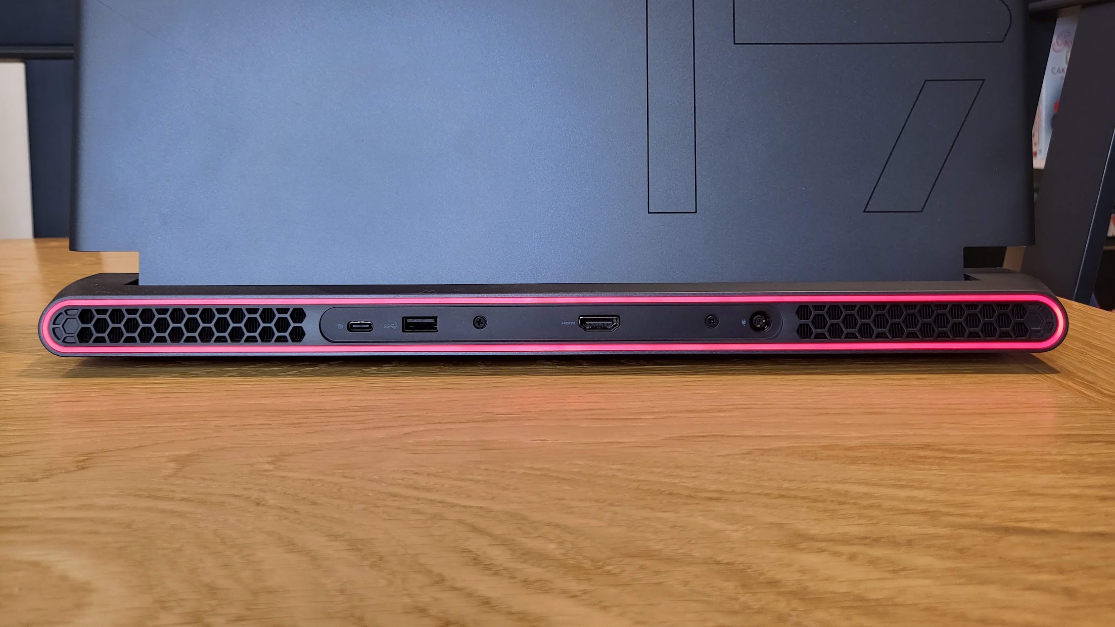 Alienware m17 R5 AMD Advantage test unit on a table