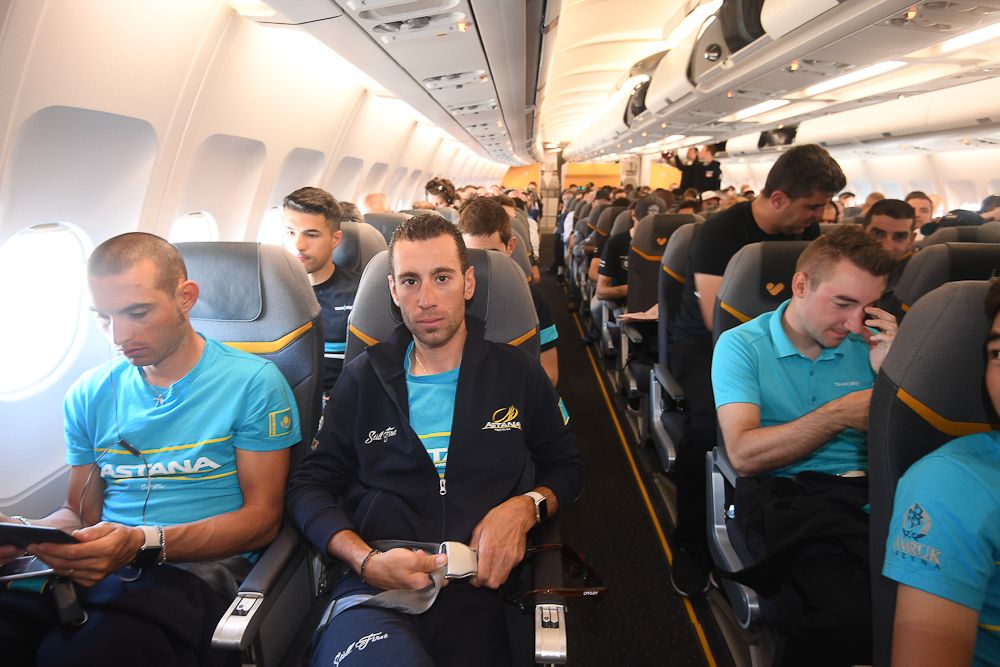 Vincenzo Nibali has a front-row seat for the trip.