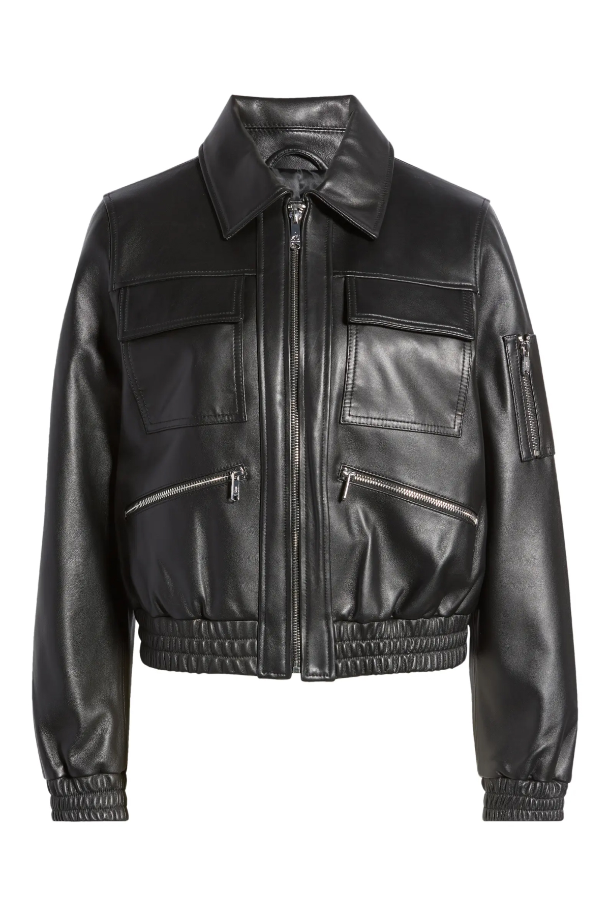 Sam Edelman Leather Bomber Jacket