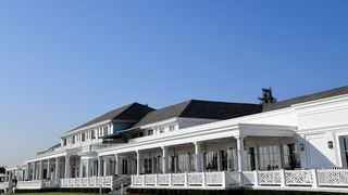 The restored clubhouse at Los Angeles Country Club