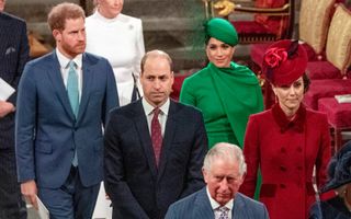 Prince Harry, Duke of Sussex, Meghan, Duchess of Sussex, Prince William, Duke of Cambridge, Catherine, Duchess of Cambridge and Prince Charles, Prince of Wales attend the Commonwealth Day Service 2020 on March 9, 2020 in London, England