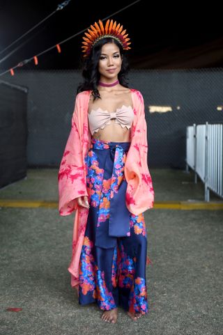Best Coachella Fashion Looks | Jhen�� Aiko backstage during day 1 of the 2016 Coachella Valley Music & Arts Festival Weekend 2 at the Empire Polo Club on April 22, 2016 in Indio, California.